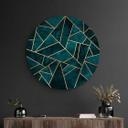 Tableau sur alu-Dibond rond Fredriksson - Pierre précieuse bleu-vert 