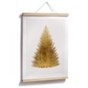 Póster Kubistika - Árbol de Navidad dorado