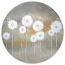 Tapet cirkel Melz - White Dandelions - vliesetapet/selvklæbende non-woven tapet