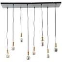 Pendelleuchte Emmanuel, schwarz, 133 x 34,8 cm, Metall Pendel-lampe, dimmbar