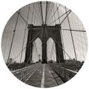 Fotomural Puente de Brooklyn perspectiva - Redondo - Papel pintado autoadhesivo/no tejido