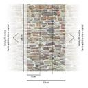 tapet stenvæg beige brun - non-woven tapet Industrial Livingwalls - mat og glat