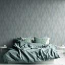 Papel pintado no tejido de estilo escandinavo azul para dormitorio, pasillo, cocina