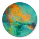 Glasbillede - Turkis aurora borealis - Schmucker - Rund