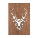 Décoration murale en bois placage d'acajou - Tête de cerf Origami