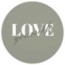 Tapet cirkel Love yourself - vliesetapet/selvklæbende non-woven tapet