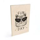 Cuadro de madera gato con gafas de sol - Fun Friday Cat - Korenkova