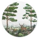 Tableau sur alu-Dibond rond Kikki Belle - Aventures animales à la campagne