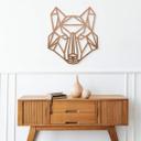 Arte en madera de caoba - Origami lobo