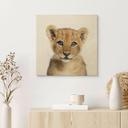 Houten Poster Sisi & Seb - Baby Leeuw