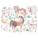 Sticker mural Kvilis - Animaux de la ferme (set de 33 pièces)