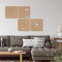 Deco MDF sol, playa y palmeras (set de 4) - naturaleza