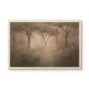 Houten Wanddecoratie bosmagie in de ochtendnevel beige - Ms Tiff