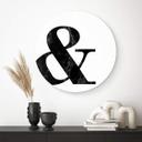 Tableau sur alu-Dibond rond Esperluette en marbre noir 