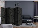 Screen room divider - Mørkt edderkoppespind, 3-delt