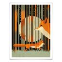 Plakat - Braun - Midnight Foxes