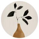 Vinilo decorativo rama en jarrón dorado - ThingDesign - Redondo
