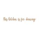 letras de madera 3D Esta cocina es para bailar (5 piezas) - MDF naturaleza