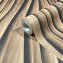 Papel pintado no tejido marrón efecto madera 3D textura madera moderna 