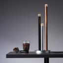 Tischleuchte Eddy, braun, 47 x 17,5 cm, Metall Tischlampe