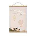 Póster de tela Globos aerostáticos de colores en el cielo - Lisboa