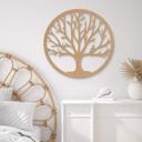 Decoración en madera árbol de la vida redondo - MDF nature