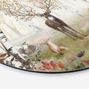 Tableau sur alu-Dibond rond Kikki Belle - Cerf en automne