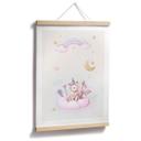 Póster tailandés - Gatito unicornio en la nube de azúcar
