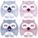 Sticker mural - Hibou set + 4 crochets