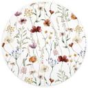 Tapet cirkel Farverige vilde blomster - UN Designs - vliesetapet/selvklæbende non-woven tapet