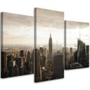 3 stykke lærredstryk, New York City Panorama