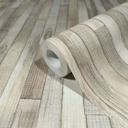 Non-woven tapet i trælook med korn beige trælook