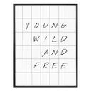 Póster con cuadrícula - Young wild and free