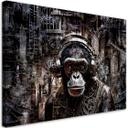Canvasbillede, moderne abe-abstraktion