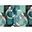 Fotomural Paredes de Patel 3 Meeting Place 1 verde, azul, negro, blanco, gris