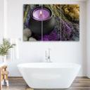 3-delt lærredstryk Lilla Zen Spa Candle