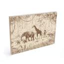 Cuadro de madera desfile selva con animales - Kikki Belle