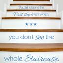Adesivo per scale Faith is taking...