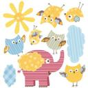 Sticker mural - Set d'animaux rigolos 03