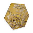 Hexagone - Tableau sur alu-Dibond van Gogh - Amandier en fleurs jaune