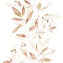 Ikke-vævet tapet blade blomstret natur mat i hvid beige