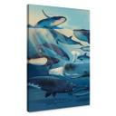 Lienzo marrón - Ballenas