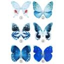 Muursticker Set Hugonnard - Blue Butterflies