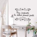 Peu importe se le début..