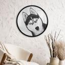 Póster Husky siberiano - Retrato de perro - Korenkova - Redondo