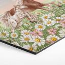 Sekskantet Billede Heste i blomsterengen - Kikki Belle - aluminium dibond