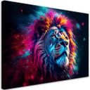 Canvas print neon løve dyr Afrika