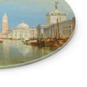 Glasbillede - Turner - Venedig, Dogana og S. Giorgio Maggiore - Rund
