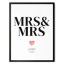 
Poster à personnaliser Mrs & Mrs - Classique