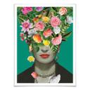 Póster Frida Estudio Floral - Retrato Frida